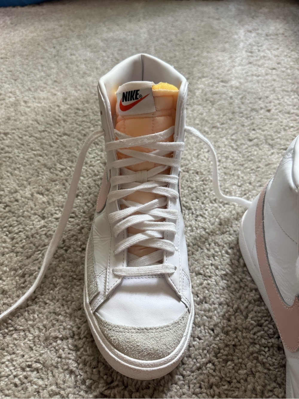 Nike mid 77 vintage blazer shoes white oxford pink CZ1055-118 size 10 - Picture 6 of 9